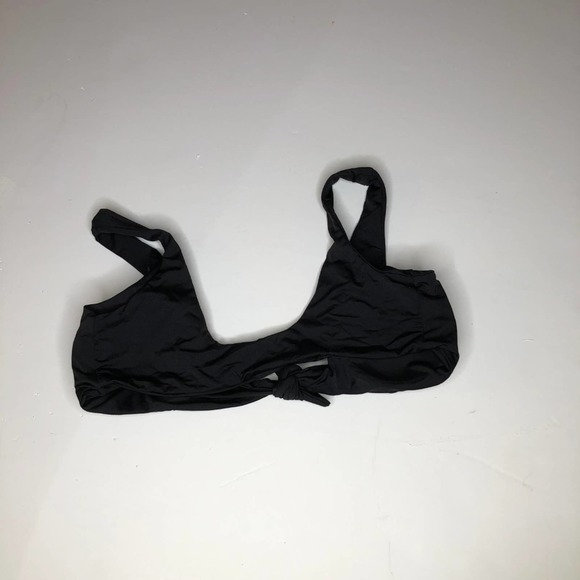 Black Front Tie 2 Piece Bikini Swimsuit, NWOT, S - Picture 3 of 4